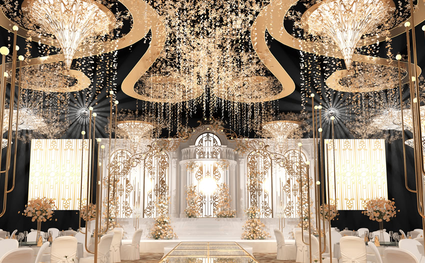 弥渡花木兰喜事汇金色大厅效果展示